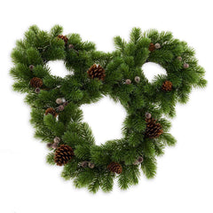 Disney Christmas Wreath Light-Up Mickey Icon with Pinecones and Berries