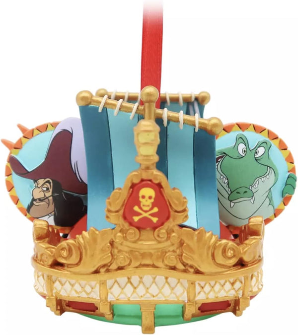 Disney Parks Mickey Ear Hat  Peter Pan's Flight Ornament