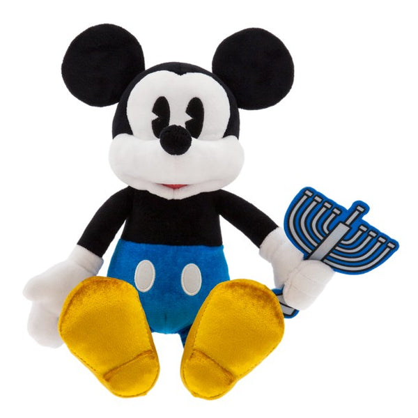 Disney Parks Plush Holiday Hanukkah Mickey Mouse With Menorah