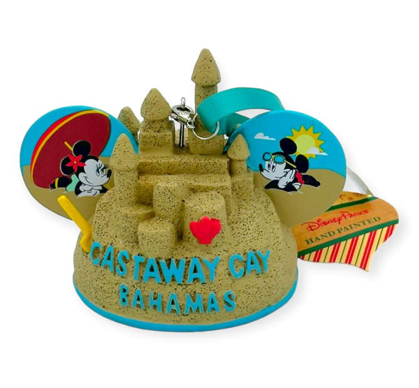 DCL Castaway Cay Sand Castle Ears Hat Ornament Disney Cruise Line