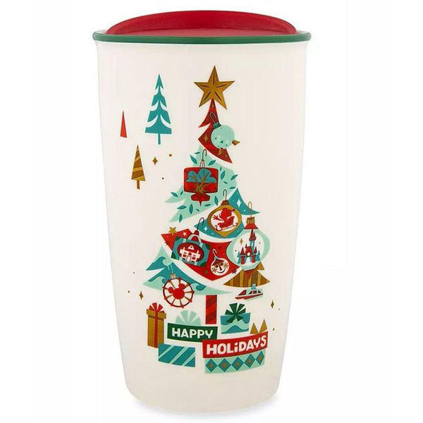 Disney Parks Starbucks Happy Holidays Christmas Tree Travel Tumbler Mug
