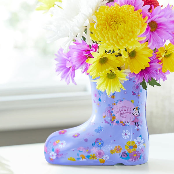 Minnie Mouse Rain Boot Vase Disney Epcot International Flower and Gard