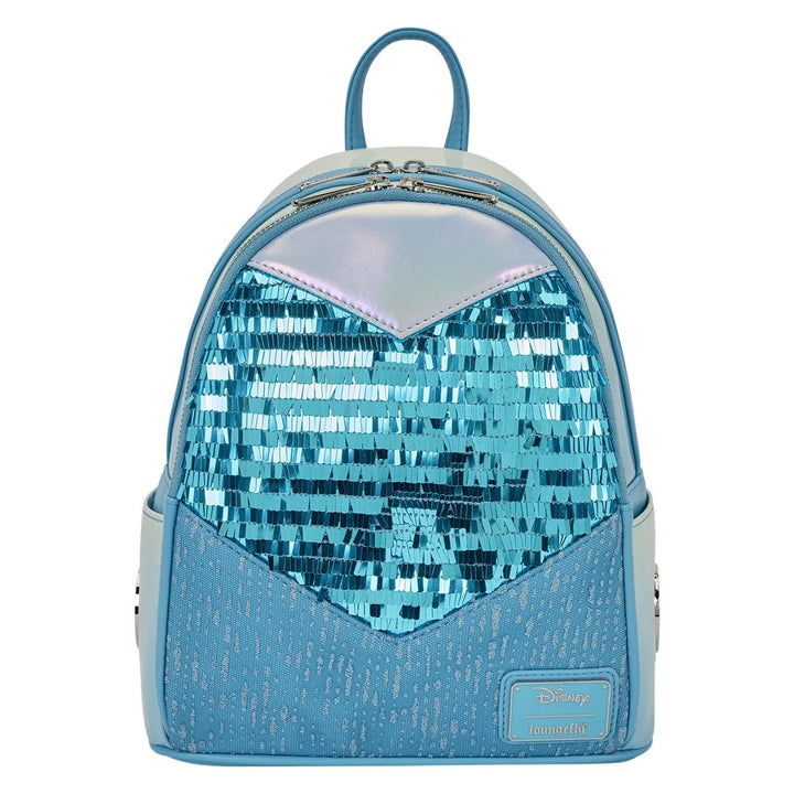 Loungefly Frozen Elsa Glitter Sequin Cosplay Mini Backpack – Image 1 | HappilyShoppe