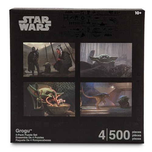 Grogu 4-Pack Puzzle Set Star Wars: The Mandalorian Iconic Moments with The Child 1000 Pieces Each
