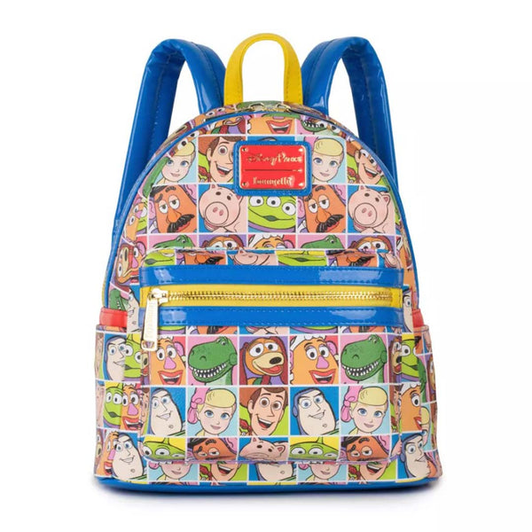 Disney Parks Loungefly Mini Backpack Toy Story Character Squares