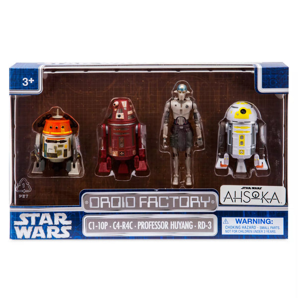 Disney Parks Star Wars Droid Factory Ahsoka 3.75" Figures C1-10P C4-R4C RD-3