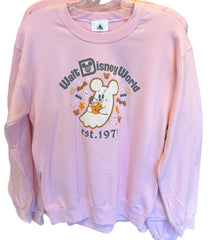 Disney World Parks Mickey Mouse Cutie Ghost Pink Halloween Sweatshirt