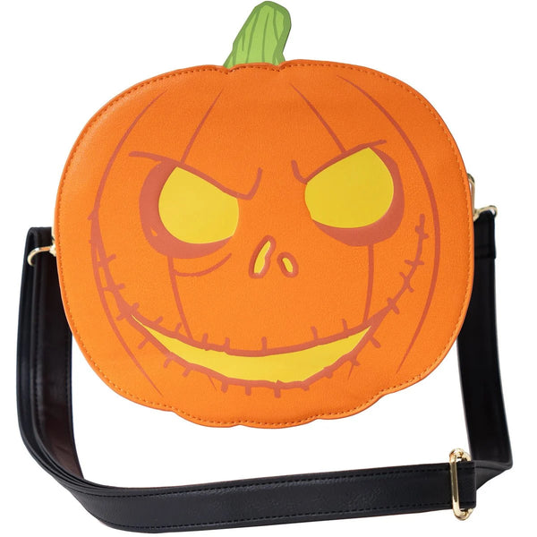 Loungefly Disney The Nightmare Before Christmas Jack-o'-Lantern Glow-in-the-Dark Crossbody Purse