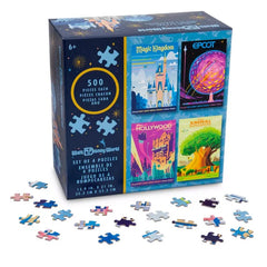 Disney Parks Walt Disney World Icons Poster Set of 4 Puzzle 500 piece each