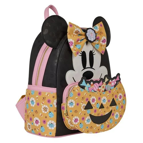Loungefly Disney Minnie Mouse Trick or Treat Pumpkin GlTD Scented Mini Backpack – Image 3 | HappilyShoppe
