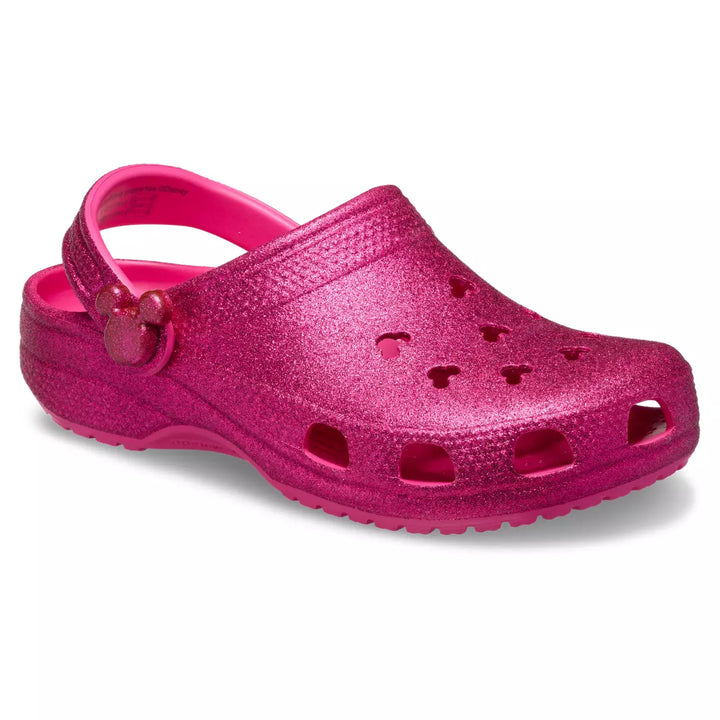 Disney Mickey Mouse Icon Clogs Adults Crocs – Pink Glitter – Image 2 | HappilyShoppe