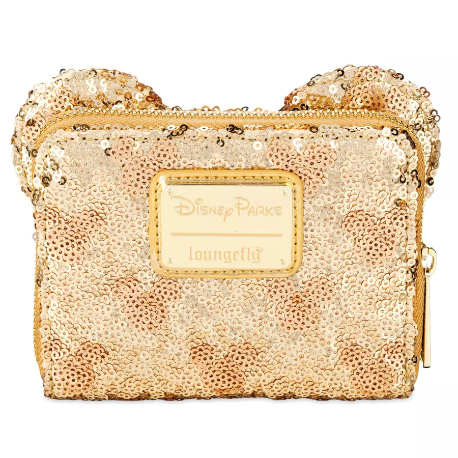 Disney Minnie Mouse Gold Sequin Loungefly Wallet