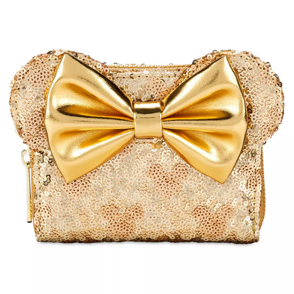 Disney Minnie Mouse Gold Sequin Loungefly Wallet