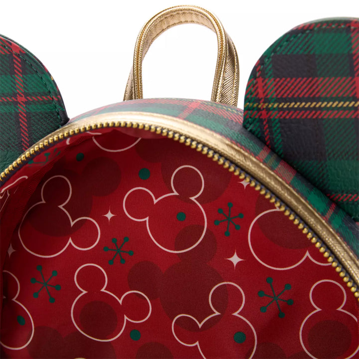 Loungefly Mickey Mouse Holiday Plaid Mini Backpack – Image 4 | HappilyShoppe