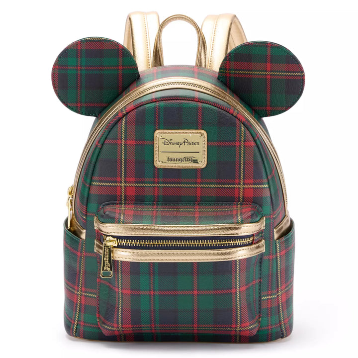 Loungefly Mickey Mouse Holiday Plaid Mini Backpack – Image 1 | HappilyShoppe