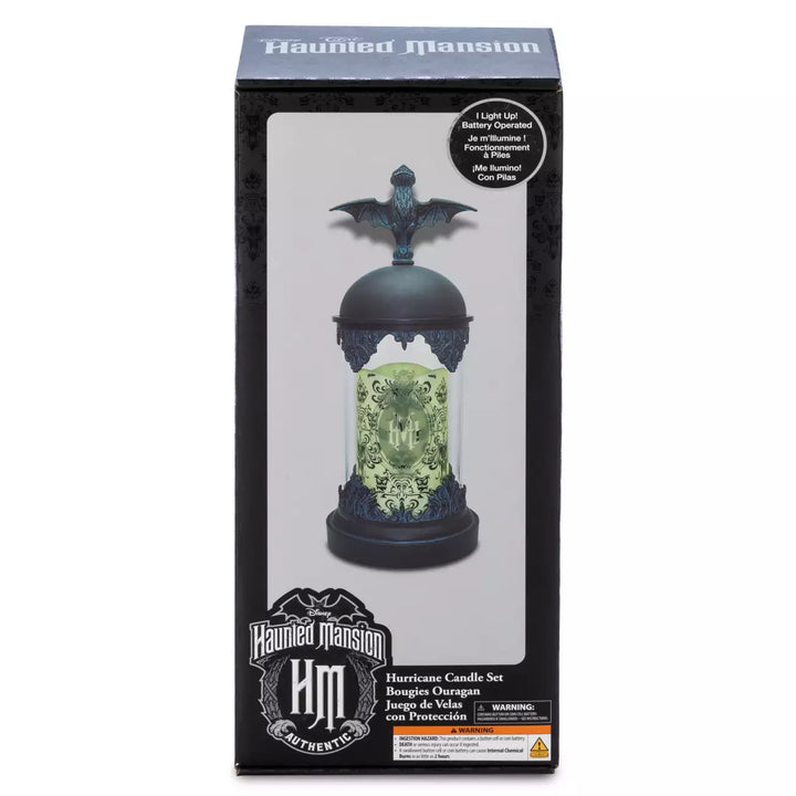 Disney Parks The Haunted Mansion Light-Up Hurricane Candle Set Color Changing – Image 3 | HappilyShoppe