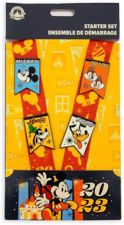 Disney Pin Trading Starter Set - Mickey Mouse and Friends Dated 2023