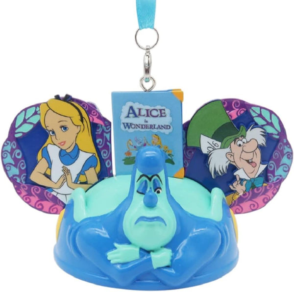 Disney Parks Alice in Wonderland Ear Hat Christmas Ornament Caterpillar Mad Hatter Cheshire Cat