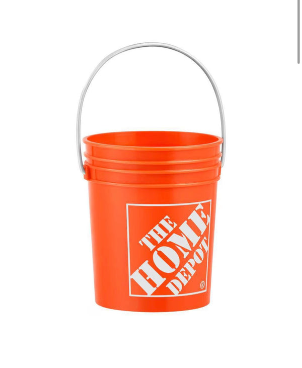 The Home Depot Orange Mini Bucket Christmas Ornament 3.75"