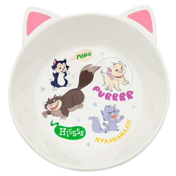 Disney Parks Critter Chaos Collection Lucifer Figaro Marie Cat Ears Pet Bowl