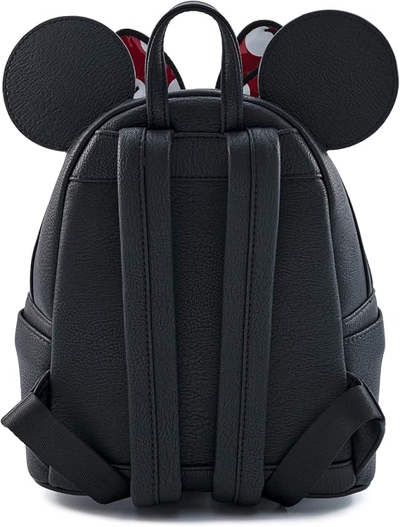 Loungefly Disney Minnie Mouse Bow Faux Leather Womens Mini Backpack – Image 3 | HappilyShoppe