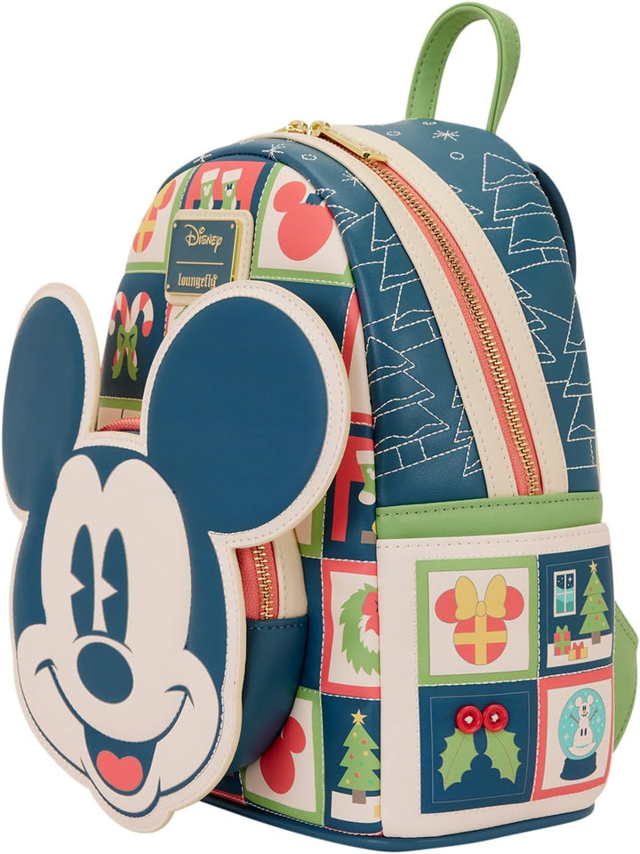 Loungefly Mickey and Minnie Holiday Mini Backpack – Image 2 | HappilyShoppe