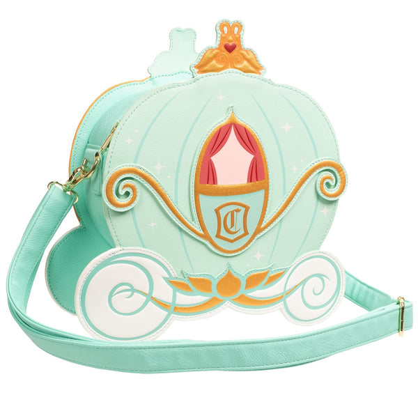 Loungefly Disney Cinderella Reversible Pumpkin Carriage Crossbody Purse