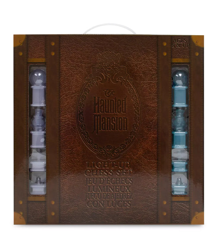 Disney Parks Haunted Mansion Chess Set Light-Up Chessboard Hatbox Leota – Image 2 | HappilyShoppe