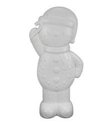 Paint Your Own Lighted Blow Mold Gingerbread Man Outdoor Christmas Decoration, White, 55.1"