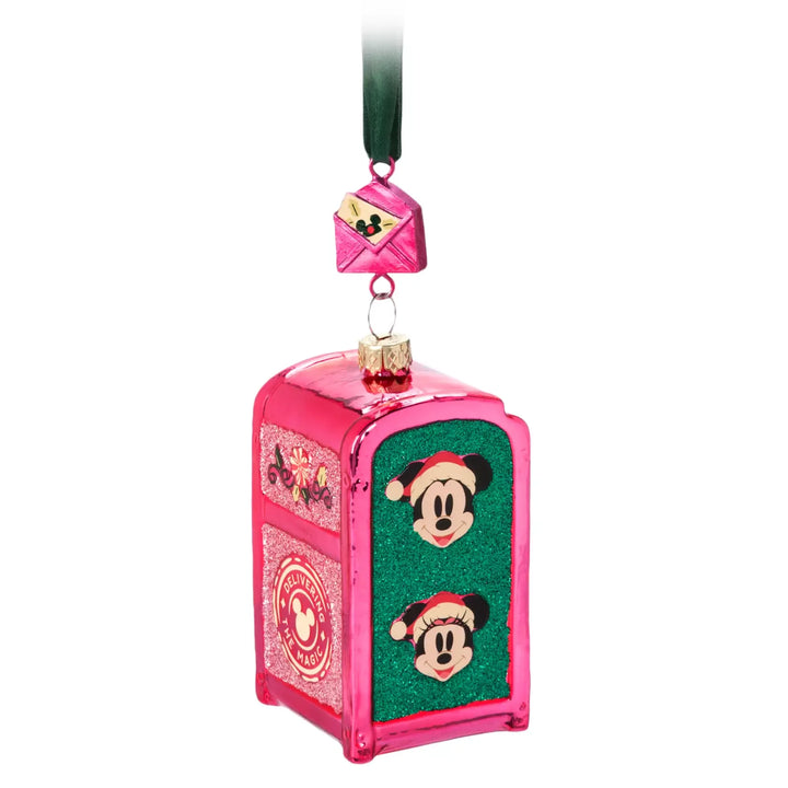Disney 2024 Mickey & Minnie Mailbox Glass Holiday Christmas Ornament – Image 2 | HappilyShoppe