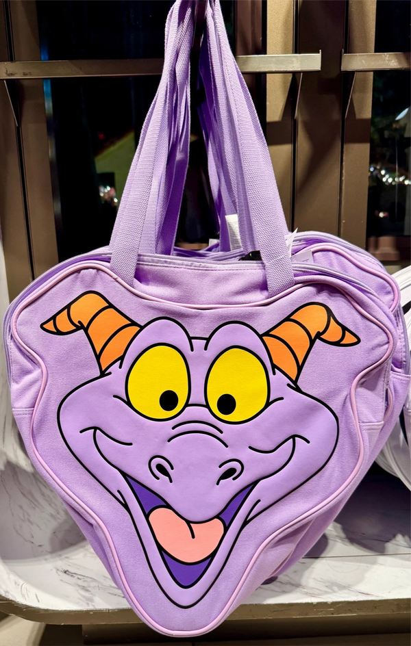 Disney Parks Walt Disney World Figment Head Retro Canvas Large Tote Bag – Image 1 | HappilyShoppe