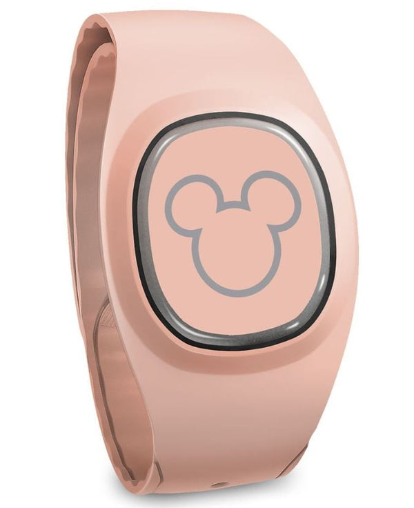Disney Magicband Plus Solid Light Pink With Mickey Mouse Icon