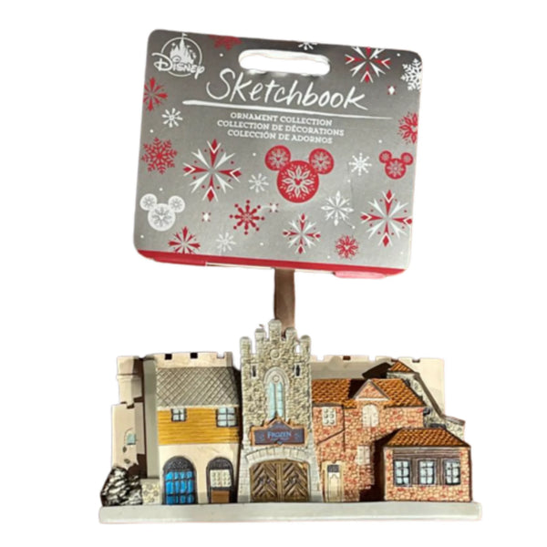 Disney Parks Epcot Norway Frozen Building Sketchbook Christmas Ornament