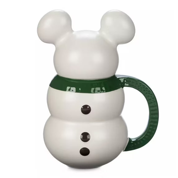 Disney Parks Mickey Snowman Christmas Holiday Coffee Mug – Image 1 | HappilyShoppe