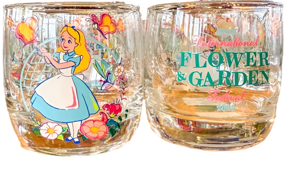 Disney Parks 2025 Epcot Flower Garden Festival Alice In Wonderland Glass