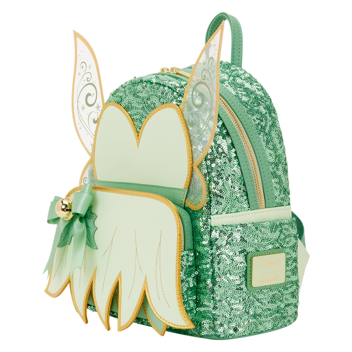 Disney Loungefly Tinker Bell Sequin Holiday Mini Backpack – Image 2 | HappilyShoppe