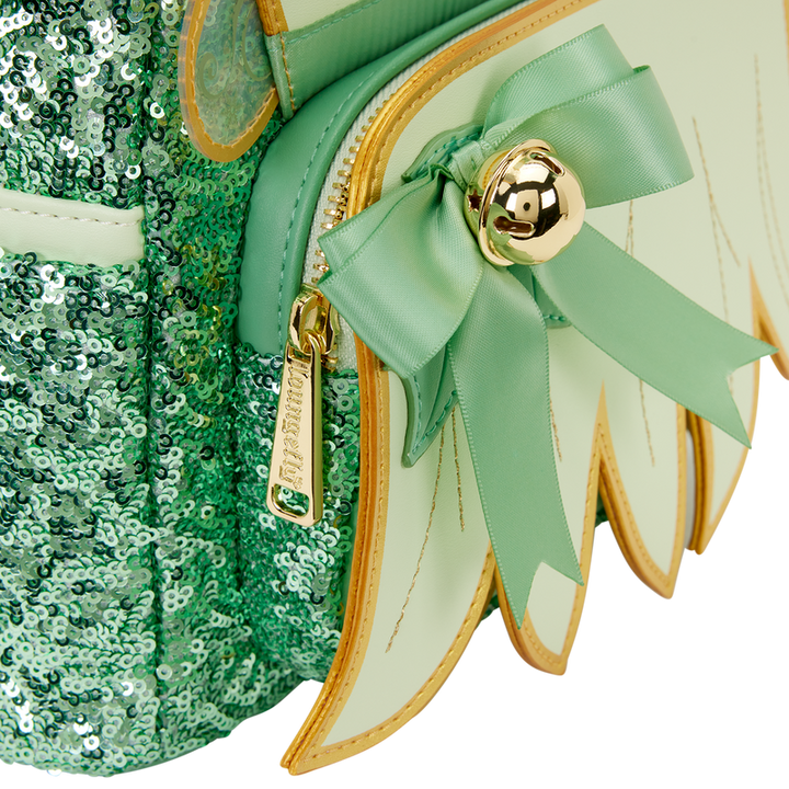 Disney Loungefly Tinker Bell Sequin Holiday Mini Backpack – Image 3 | HappilyShoppe