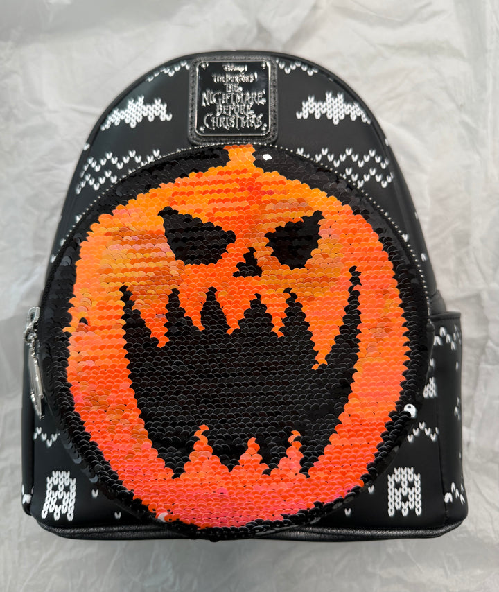 Disney Loungefly Nightmare Before Christmas Sequin Jack Mini Backpack – Image 2 | HappilyShoppe