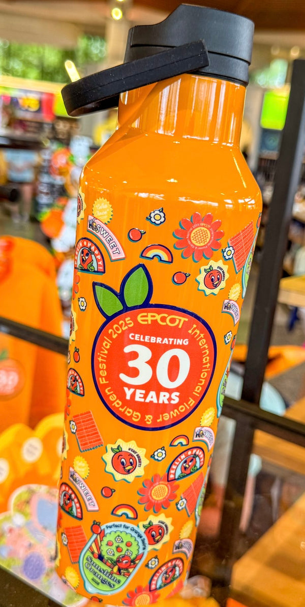 Disney Parks Epcot 30th Festival Flower & Garden Orange Bird Corkcicle Tumbler