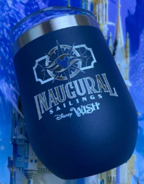 Disney Cruise Line Wish Inaugural Sailings Mickey Insulated Tumbler Cup 10oz Lid