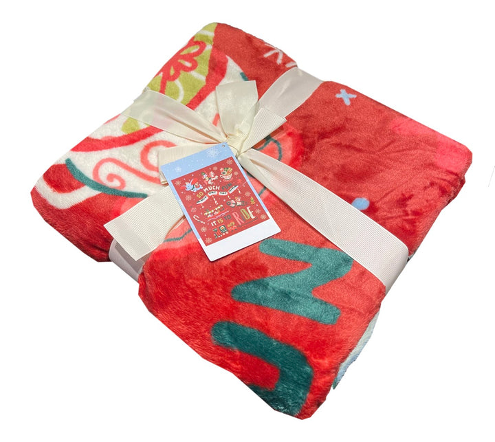 Disney Mickey Mouse Christmas Holiday Fleece Blanket Throw 50x60” – Image 2 | HappilyShoppe