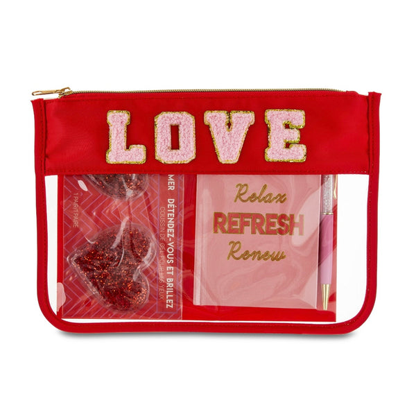 Valentine's Day "Love" Cosmetic Pouch Set Party Favor, Red, by Way To Celebrate