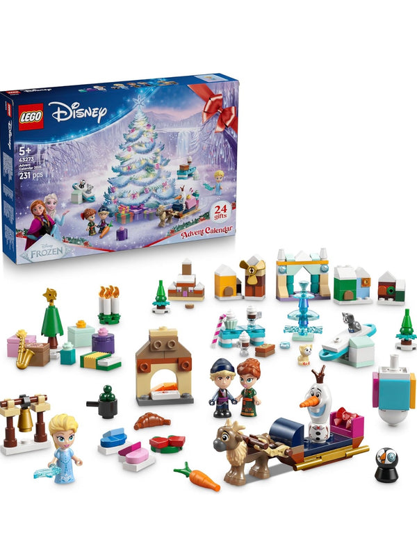 LEGO Disney Frozen Advent Calendar 2025 Kids Toy - Holiday Countdown Playset Ana & Elsa Minidolls & Buildable Surprises