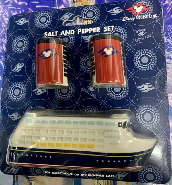 Disney Cruise Line Mickey Icon Ship Salt and Pepper Set