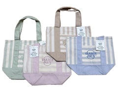Trader Joe’s - STRIPED Pastel Mini Tote Bag Set - 4 Colors - NEW with tags