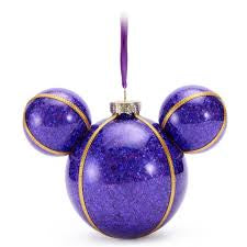 Disney Parks Mickey Mouse Icon Ball Ornament – Purple