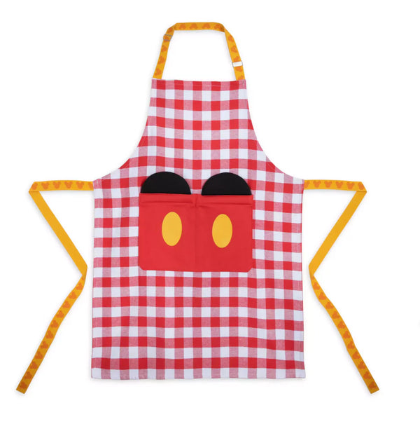 DISNEY PARKS MOUSEWARES 3D MICKEY EARS WITH MICKEY SHORTS APRON FOR ADULTS