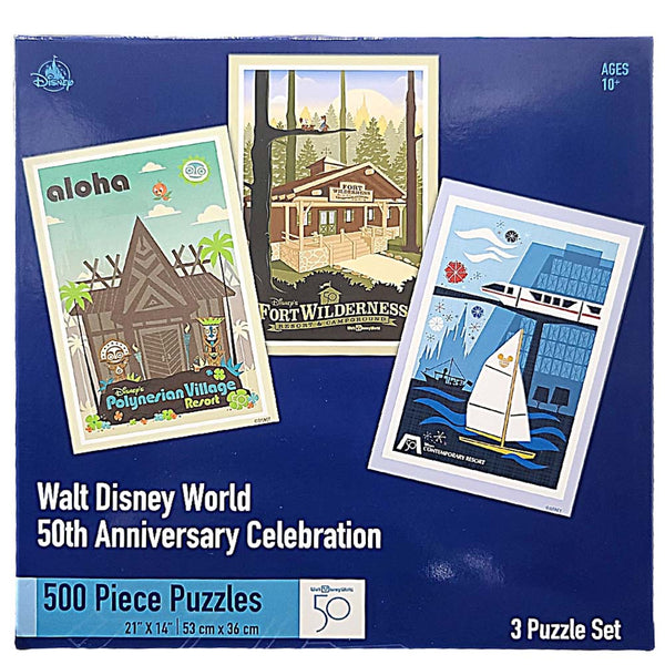 Disney Parks Puzzle Set 50th Anniversary - Resorts Set of 3