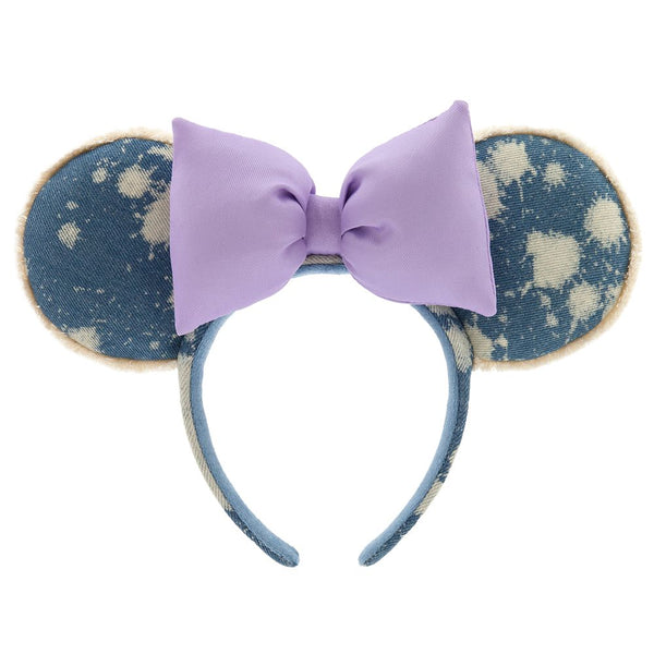 Disney Parks Minnie Mouse Ear Headband Denim Jean Bleach