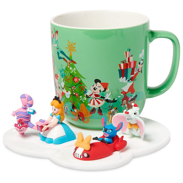 Disney Parks Santa Mickey Classics Christmas Mug and Coaster Set